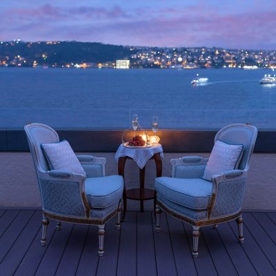 Bosphorus evening view from Shangri-La Suite